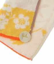 GE9GV03006 Sybilla(シビラ) 配色切り替えボタニカルタオルハンカチ ライトイエロー