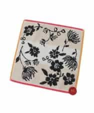 GE9GV03006 Sybilla(シビラ) 配色切り替えボタニカルタオルハンカチ アイボリー