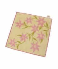 GE9GV04006 Sybilla(シビラ) ステッチフラワーコットンタオルハンカチ ピンク