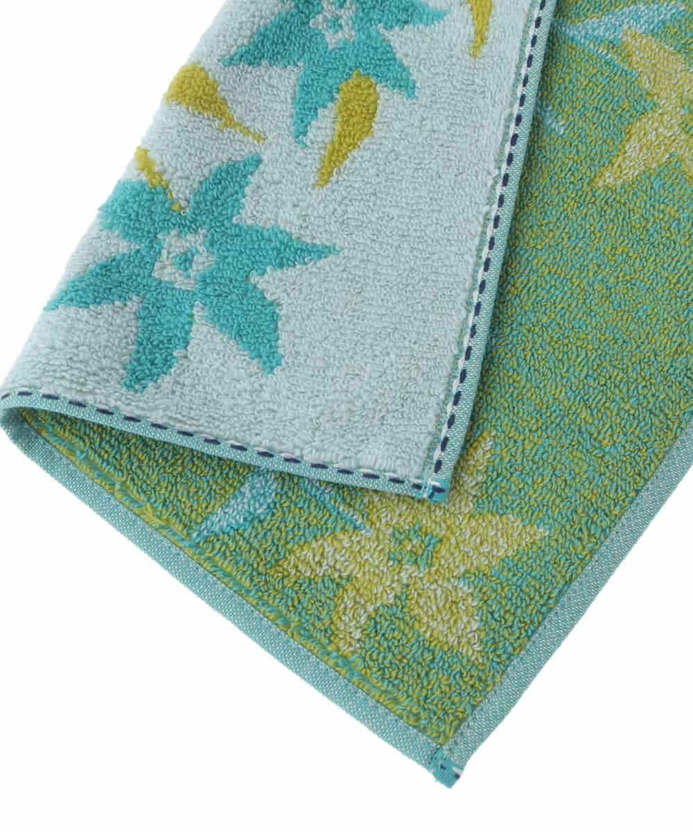 GE9GV04006 Sybilla(シビラ) ステッチフラワーコットンタオルハンカチ ライトブルー