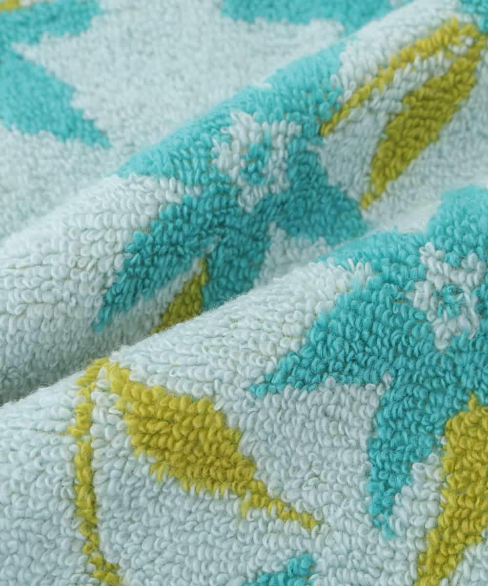 GE9GV04006 Sybilla(シビラ) ステッチフラワーコットンタオルハンカチ ライトブルー