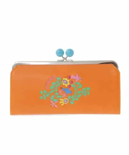 GFYDT32160 Jocomomola トリとお花　がま口長財布