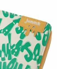 GFYJH02160 Jocomomola(ホコモモラ) モチーフデザイン二つ折り牛革財布 マスタード