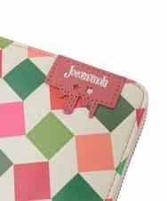 GFYJH03185 Jocomomola(ホコモモラ) モチーフデザインラウンドジップ牛側長財布 ピンク