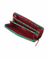 GFYJH03185 Jocomomola(ホコモモラ) モチーフデザインラウンドジップ牛側長財布 ピンク