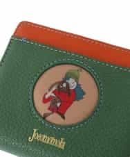 GFYJT31175 Jocomomola(ホコモモラ) ワンポイントモチーフ二つ折り財布 グリーン