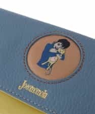 GFYJT32175 Jocomomola(ホコモモラ) ワンポイントモチーフスリム長財布 ライトブルー