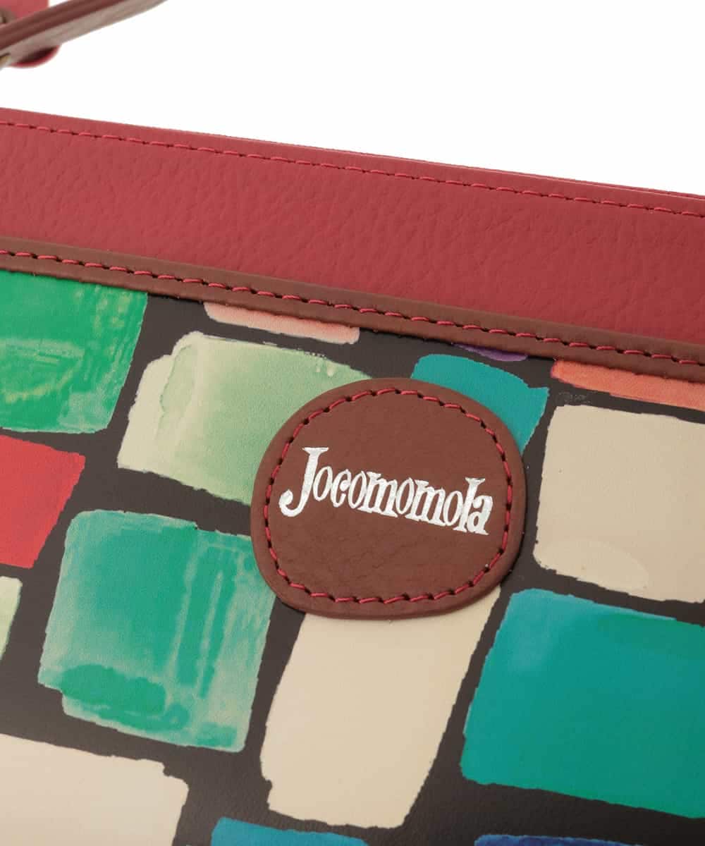 GFYTD31150 Jocomomola(ホコモモラ) 配色アートデザインスリム長財布 レッド
