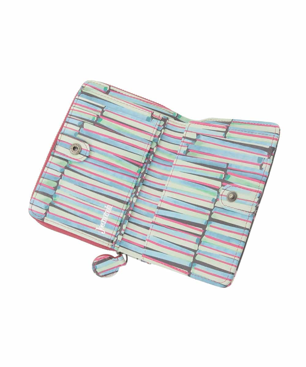 GFYTG30190 Jocomomola(ホコモモラ) プリント切り替え二つ折り財布 パープル