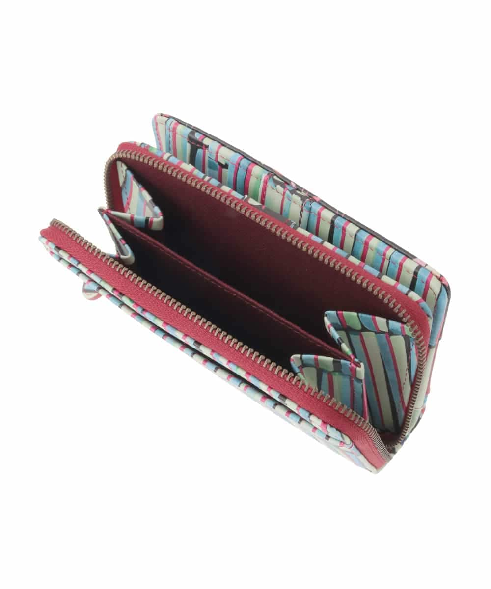 GFYTG30190 Jocomomola(ホコモモラ) プリント切り替え二つ折り財布 パープル