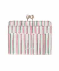 GFYTG31200 Jocomomola(ホコモモラ) プリント切り替えがま口二つ折り財布 ブルー