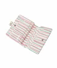 GFYTG31200 Jocomomola(ホコモモラ) プリント切り替えがま口二つ折り財布 ブルー