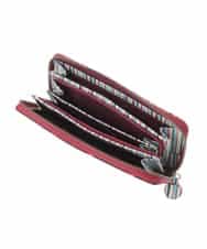 GFYTG32205 Jocomomola(ホコモモラ) プリント切り替えラウンドジップ長財布 ブルー