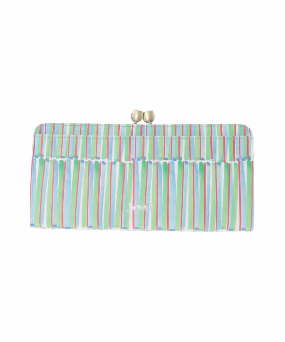 GFYTG33205 Jocomomola(ホコモモラ) プリント切り替えがま口長財布 グリーン