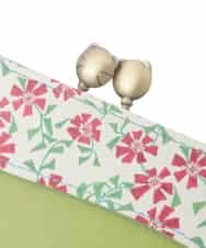 GFYTG33205 Jocomomola(ホコモモラ) プリント切り替えがま口長財布 グリーン