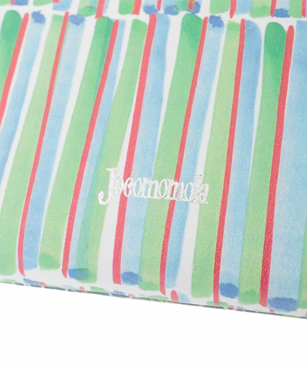 GFYTG33205 Jocomomola(ホコモモラ) プリント切り替えがま口長財布 グリーン