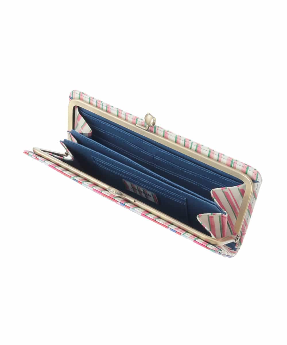 GFYTG33205 Jocomomola(ホコモモラ) プリント切り替えがま口長財布 グリーン