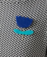 GG2DE30045 Jocomomola(ホコモモラ) フラワーモチーフブローチ ブルー