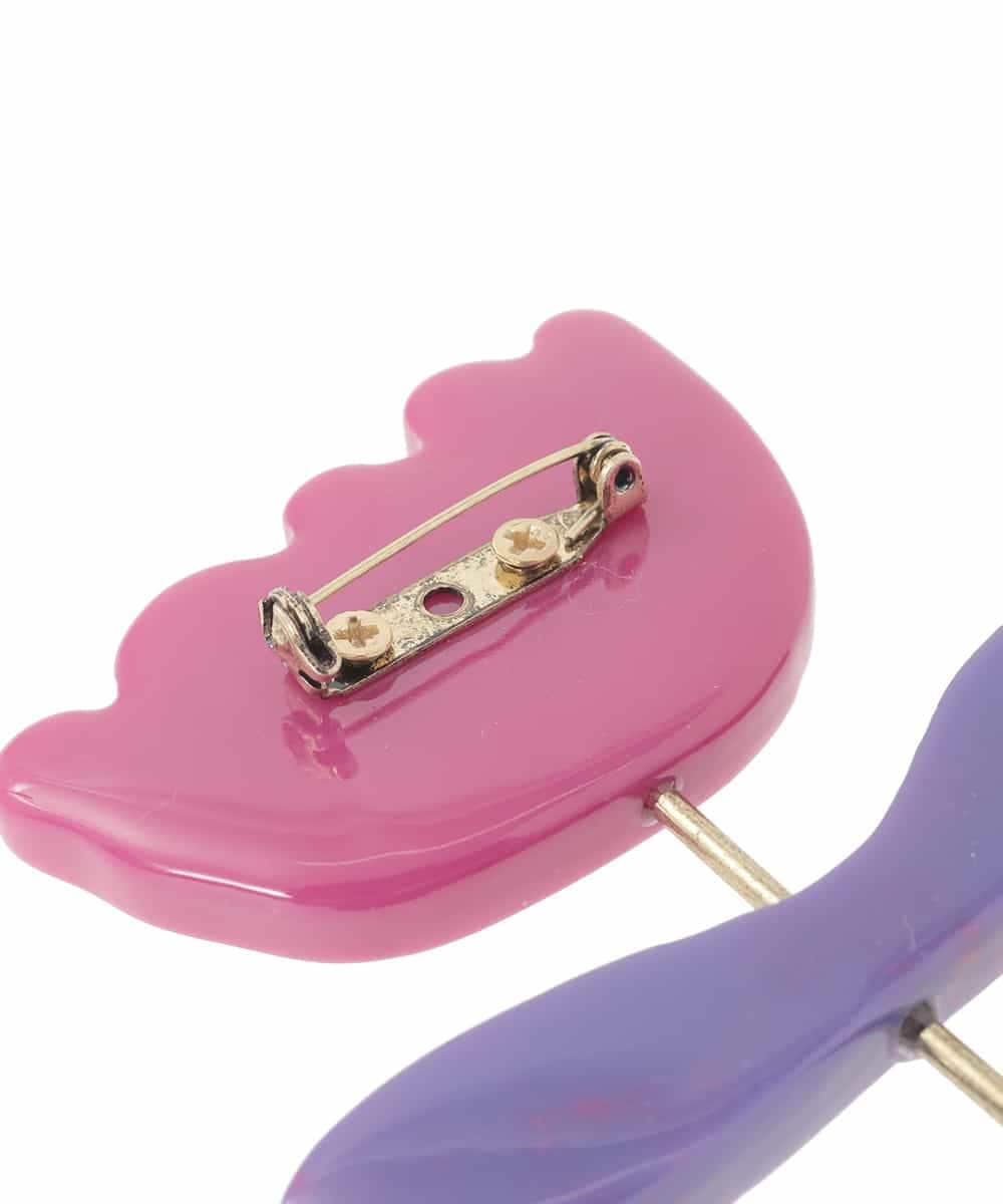 GG2DE30045 Jocomomola(ホコモモラ) フラワーモチーフブローチ ピンク