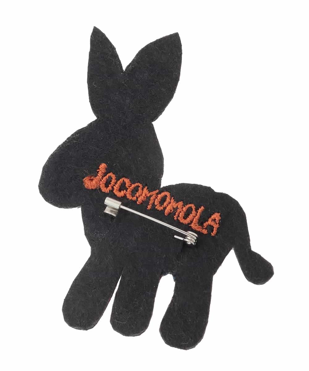 GG2DE31045 Jocomomola(ホコモモラ) ロバ インド刺繍ブローチ ピンク