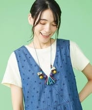 GG2JP30080 Jocomomola(ホコモモラ) アクリルパーツネックレス パープル