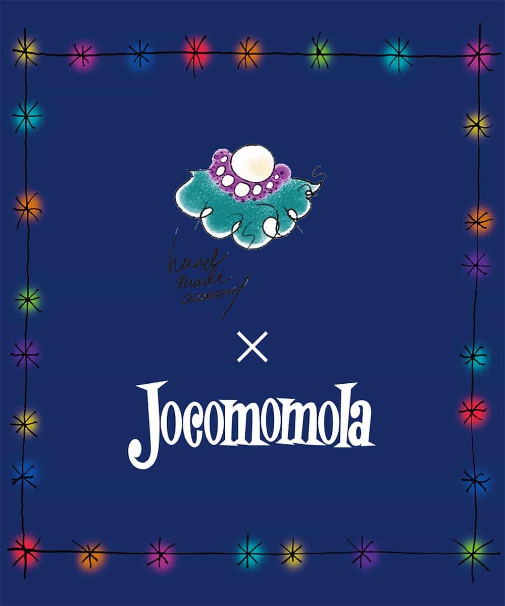 GG2LM03055 Jocomomola(ホコモモラ) 【PAS A PAS × Jocomomola】おめかしイヤリング Big ネイビー