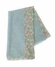 GG3CD30130 Jocomomola(ホコモモラ) フラワーレースドッキングストール ライトブルー