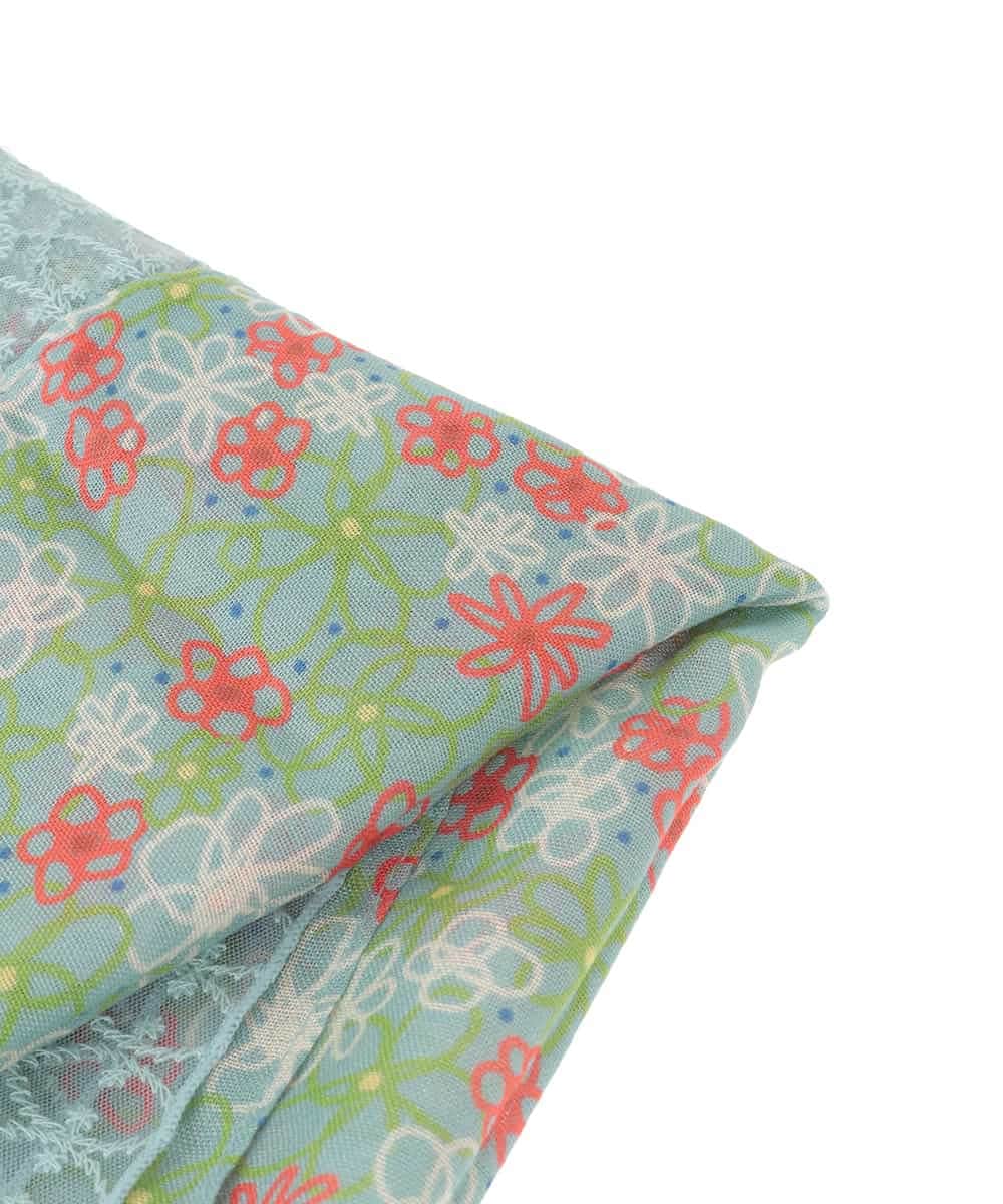 GG3CD30130 Jocomomola(ホコモモラ) フラワーレースドッキングストール ライトブルー