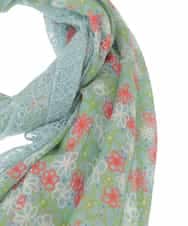 GG3CD30130 Jocomomola(ホコモモラ) フラワーレースドッキングストール ライトブルー