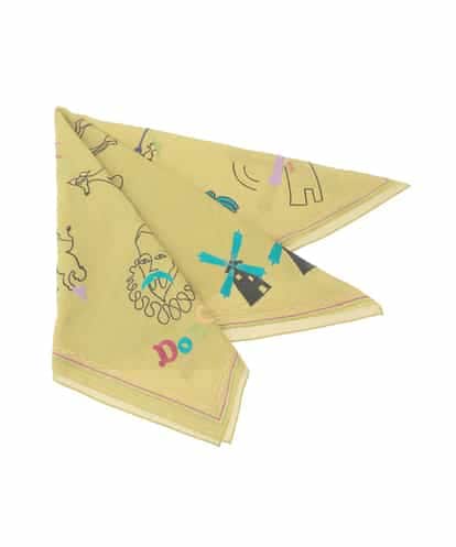 GG3FD30150 Jocomomola ドン・キホーテ アニマルモチーフ刺繍大判スカーフ