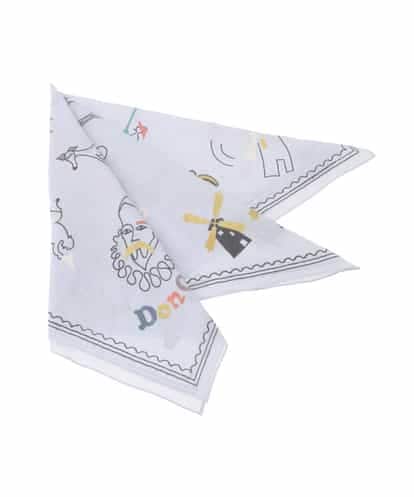 GG3FD30150 Jocomomola ドン・キホーテ アニマルモチーフ刺繍大判スカーフ