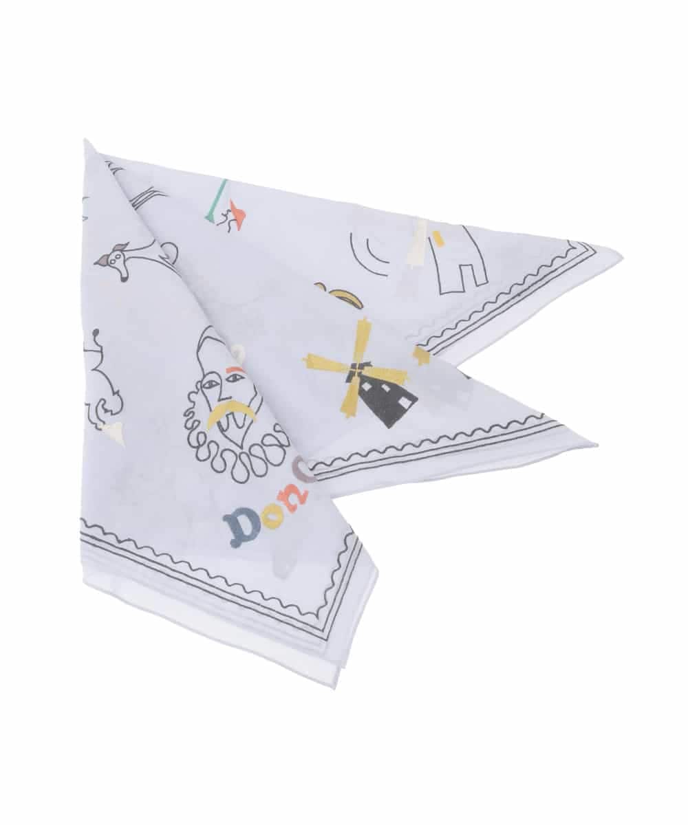 GG3FD30150 Jocomomola(ホコモモラ) ドン・キホーテ アニマルモチーフ刺繍大判スカーフ ラベンダー