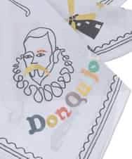 GG3FD30150 Jocomomola(ホコモモラ) ドン・キホーテ アニマルモチーフ刺繍大判スカーフ ラベンダー