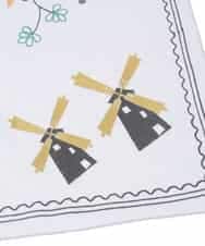 GG3FD30150 Jocomomola(ホコモモラ) ドン・キホーテ アニマルモチーフ刺繍大判スカーフ ラベンダー