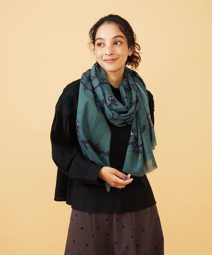 GG3LA30110 Jocomomola アニマルモチーフストール