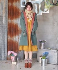 GG3LD30180 Jocomomola(ホコモモラ) ドット刺繍ストール ベージュ