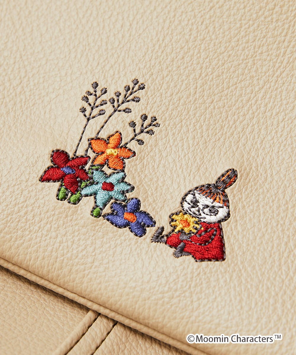 GG5AG70160 Jocomomola(ホコモモラ) ムーミン リトルミイ&フラワー刺繍バックパック ベージュ