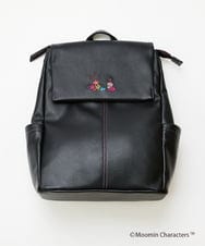 GG5AG70160 Jocomomola(ホコモモラ) ムーミン リトルミイ&フラワー刺繍バックパック ブラック