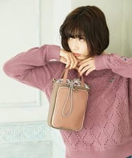 GG5CD31130 Jocomomola(ホコモモラ) 【2WAY】配色デザインミニショルダーバッグ ピンク