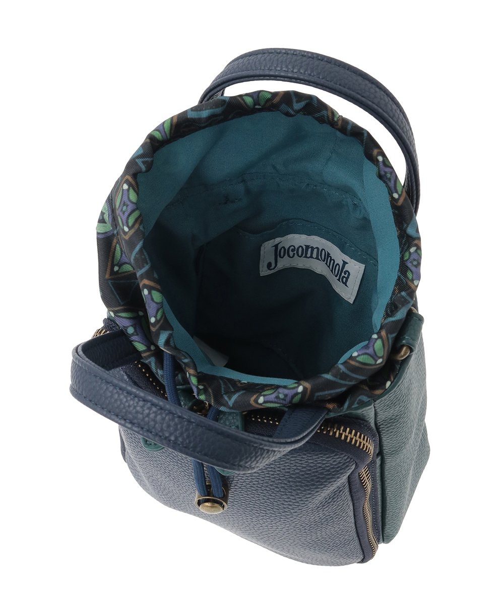 GG5CD31130 Jocomomola(ホコモモラ) 【2WAY】配色デザインミニショルダーバッグ ネイビー