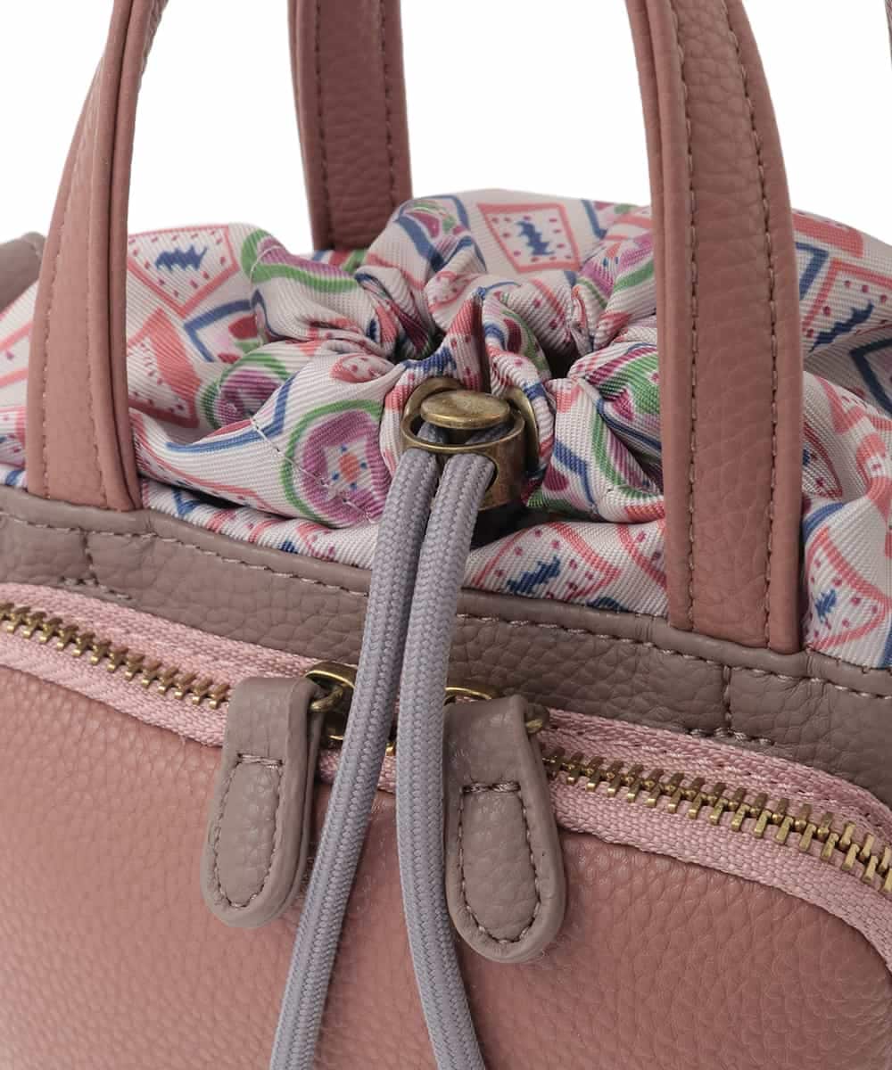 GG5CD31130 Jocomomola(ホコモモラ) 【2WAY】配色デザインミニショルダーバッグ ピンク