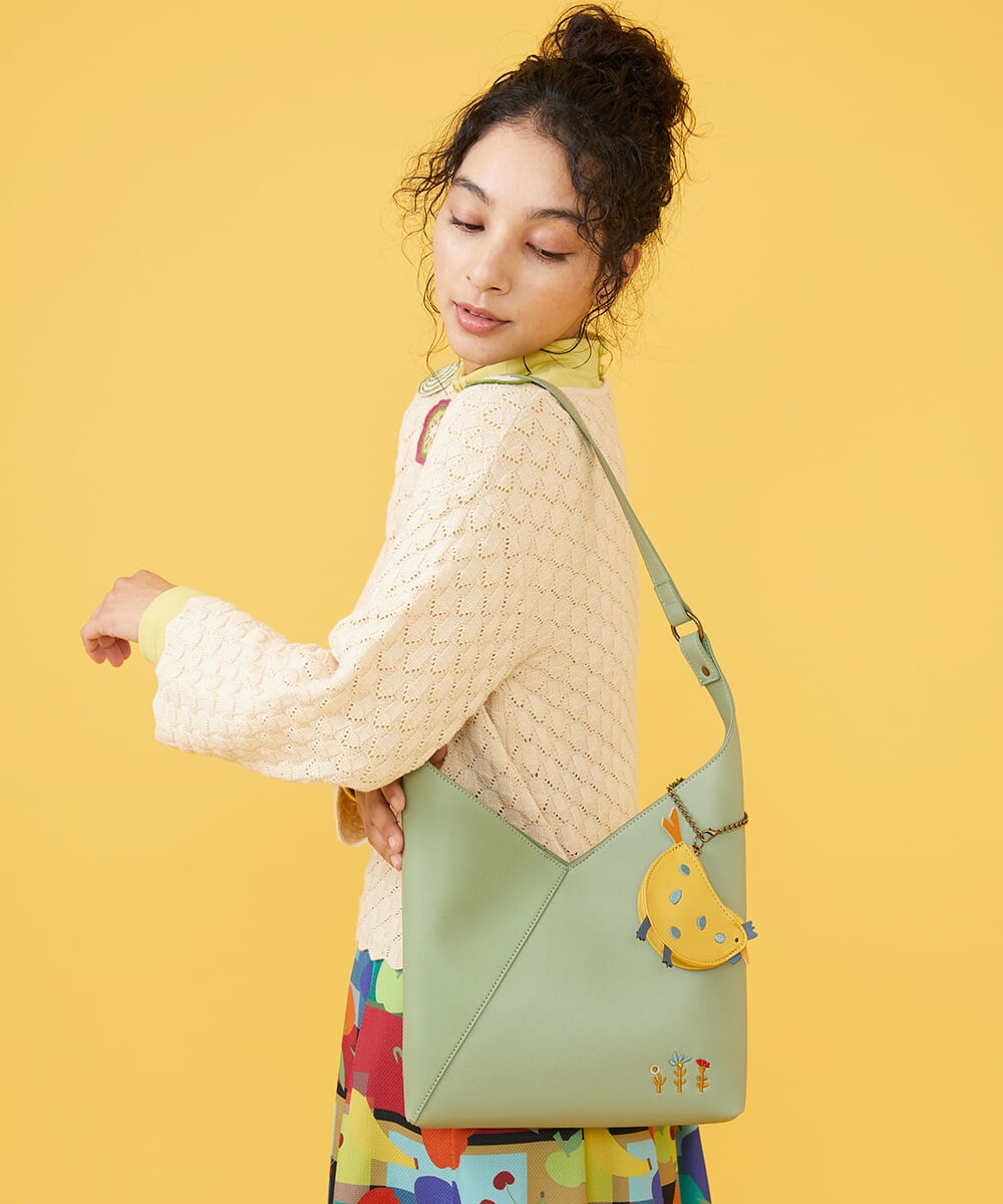 新品未使用 レザーステッチ ワンハンドル ショルダー 2WAY バッグ  