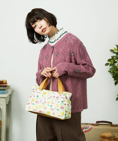 GG5DD31170 Jocomomola 【2WAY】フラワープリントトートバッグ