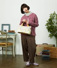 GG5DD31170 Jocomomola(ホコモモラ) 【2WAY】フラワープリントトートバッグ アイボリー