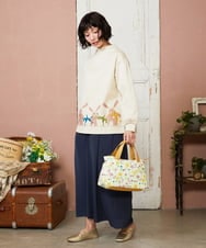 GG5DD31170 Jocomomola(ホコモモラ) 【2WAY】フラワープリントトートバッグ アイボリー