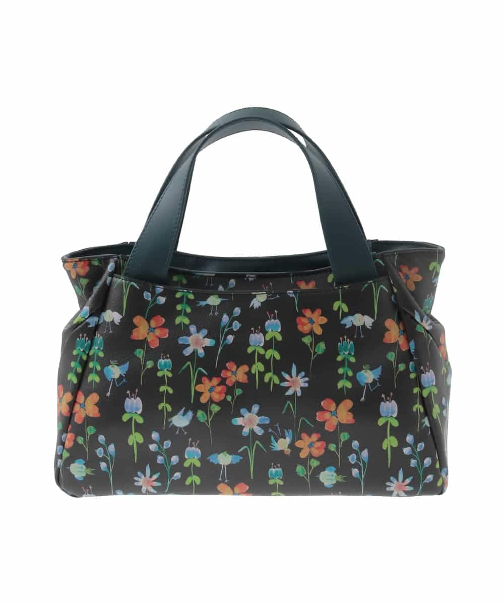 GG5DD31170 Jocomomola(ホコモモラ) 【2WAY】フラワープリントトートバッグ ブラック
