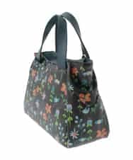 GG5DD31170 Jocomomola(ホコモモラ) 【2WAY】フラワープリントトートバッグ ブラック