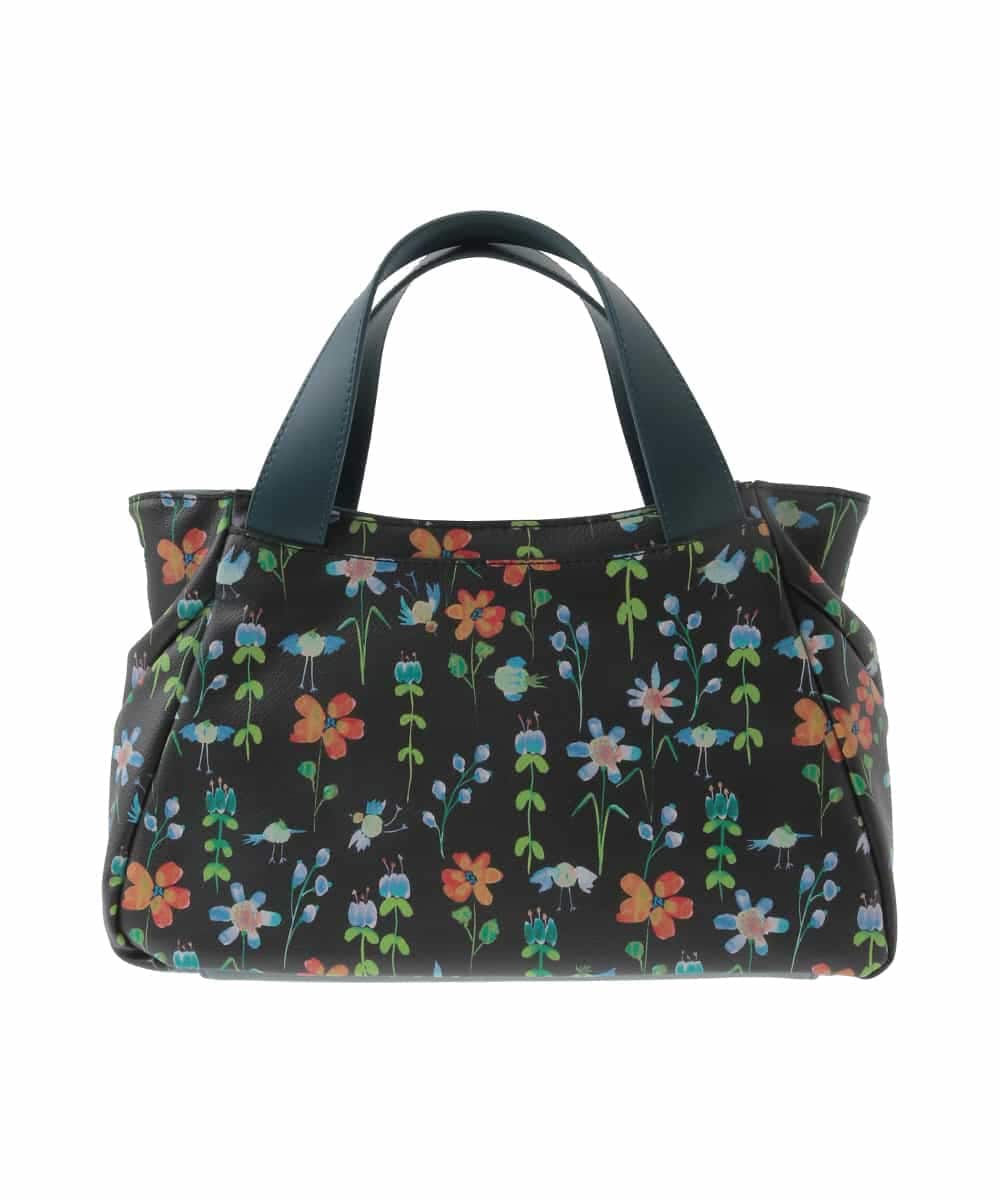 GG5DD31170 Jocomomola(ホコモモラ) 【2WAY】フラワープリントトートバッグ ブラック