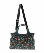 GG5DD31170 Jocomomola(ホコモモラ) 【2WAY】フラワープリントトートバッグ ブラック