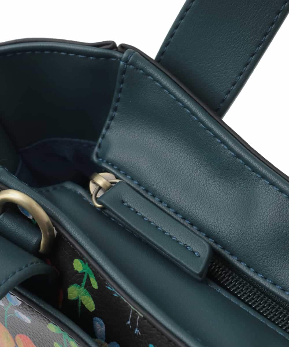 GG5DD31170 Jocomomola(ホコモモラ) 【2WAY】フラワープリントトートバッグ ブラック